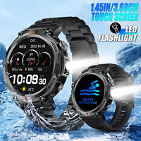 LaNikar 2024 New Bluetooth Call Smart Watch Men Full Touch Screen Health Monitor With Flashlight Men SmartWatch For IOS Android