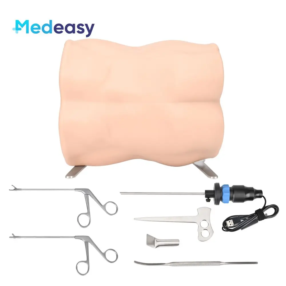 Unilateral Biportal Endoscopy Training Simulator, UBE Spine Surgery Training Instruments with Lumbar Spine Model