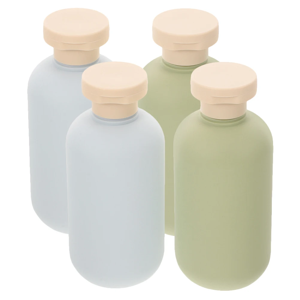 4 قطعة 200 مللي إعادة الملء السفر زجاجات أدوات الزينة مجموعة المحمولة ضغط موزع للشامبو مكيف غسول الصابون السائل فارغة Pe