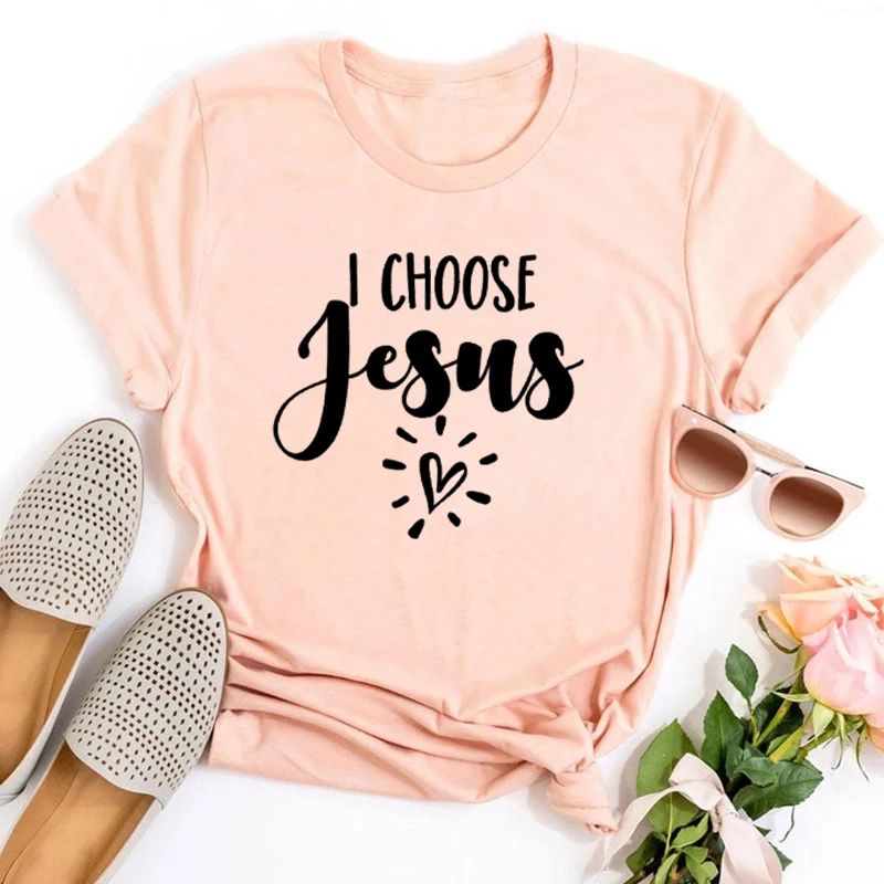 

I Choose Jesus Shirt Christian Clothing Women Jesus Shirts Christian Tshirt Woman Religious Shirts Religious Gift Jesus L