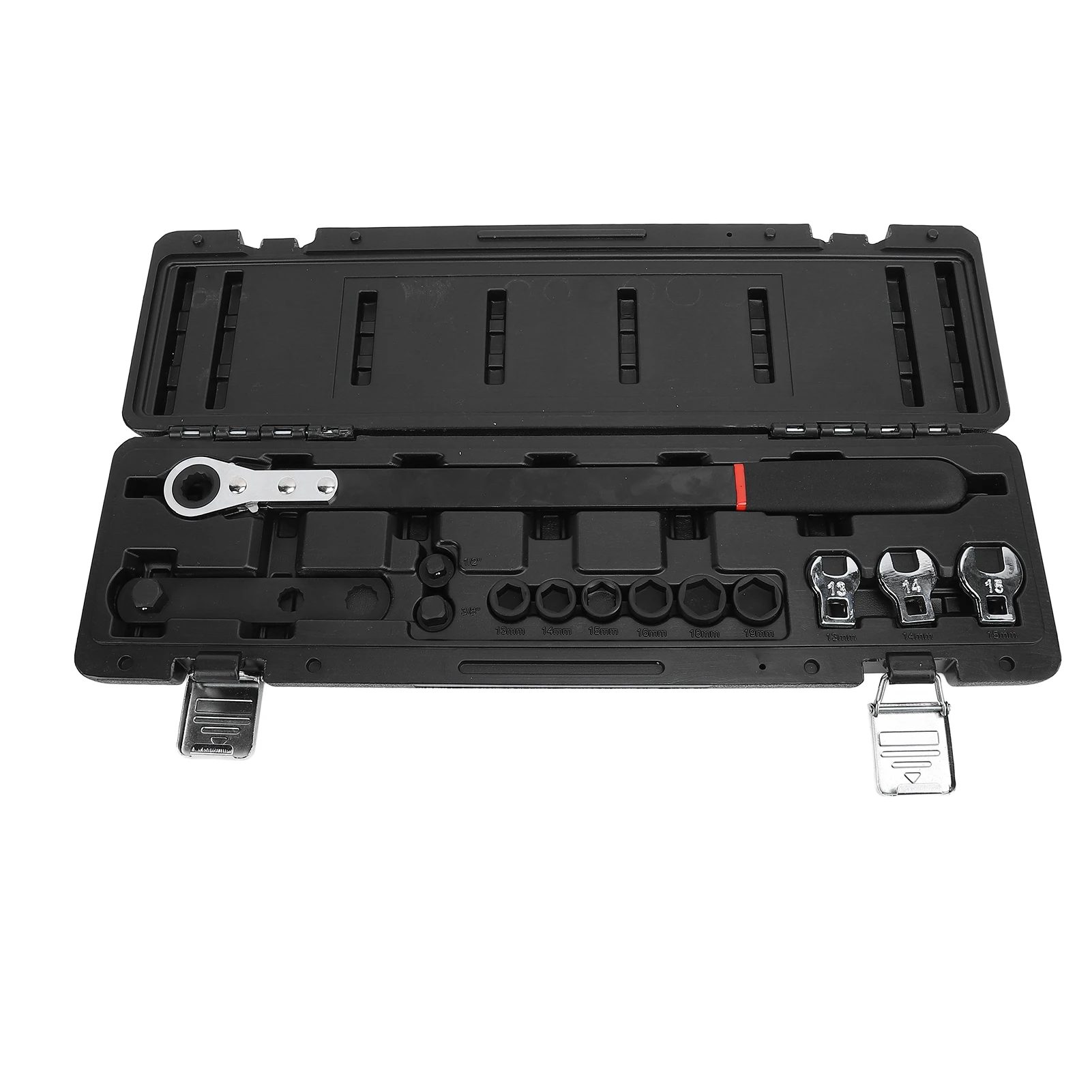 

Ratcheting Serpentine Belt Tool with Socket Adapter - 6-Point Socket Claw Wrench for Vehicle Maintenance