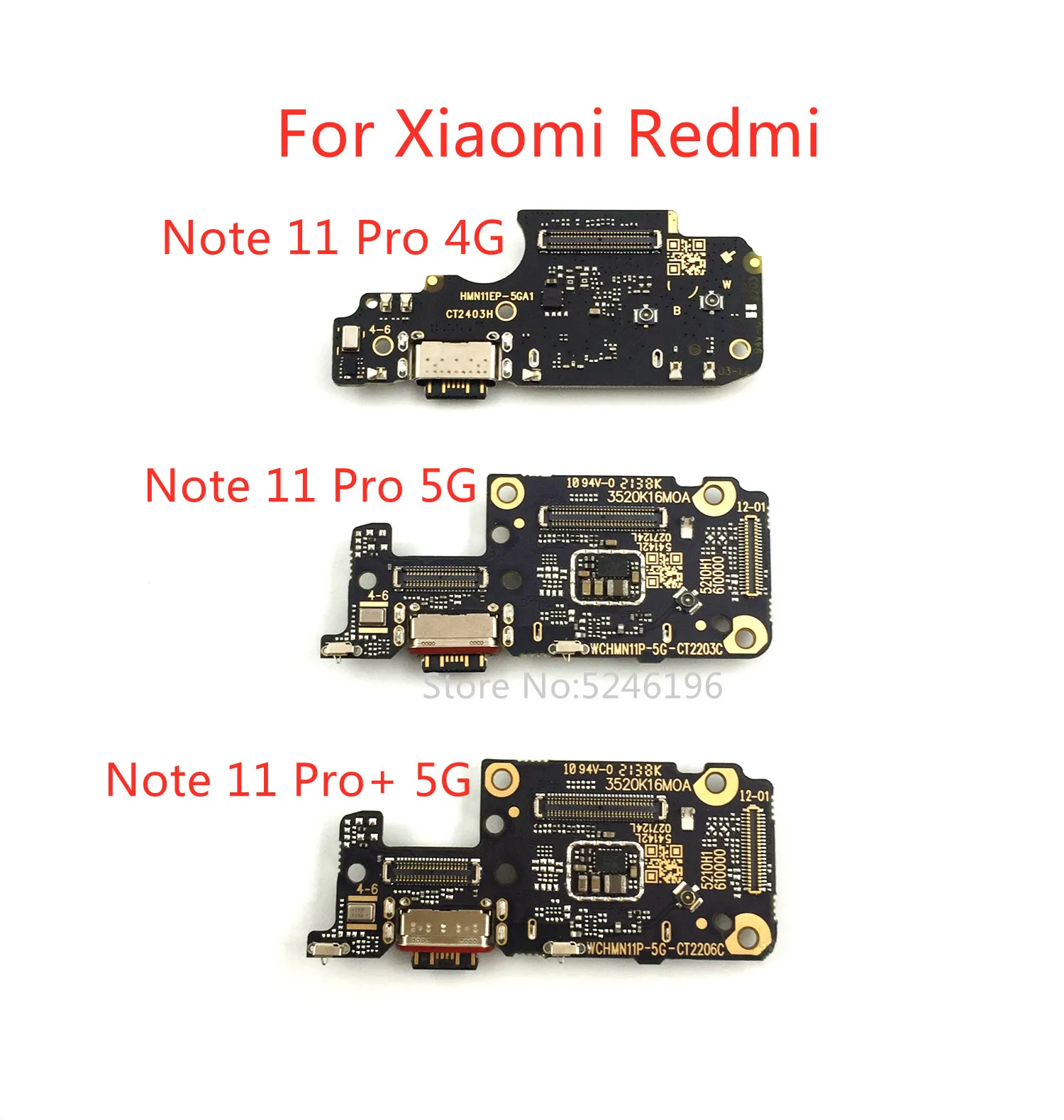 1pcs USB Port Connector Dock Charging Board Flex Cable For Xiaomi Redmi Note 11 Pro 4G Redmi Note 11 Pro 5G Redmi Note11Pro+ 5G