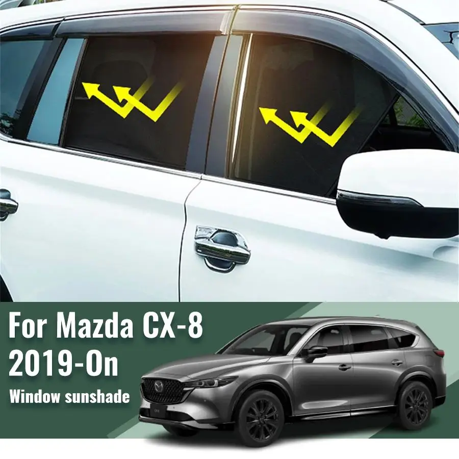 

For Mazda CX-8 CX8 2019-2023 2024 Magnetic Car Sunshade Shield Front Windshield Curtain Window Uv Protection Sun Shade Visor