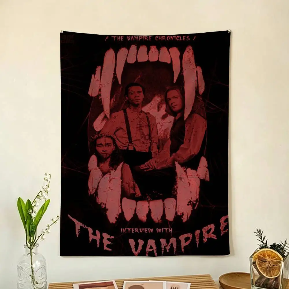 COOL I-Interview with the V-Vampire Flag Outdoor Decorations for Bedrooms Home Decor Items Decoration Banners