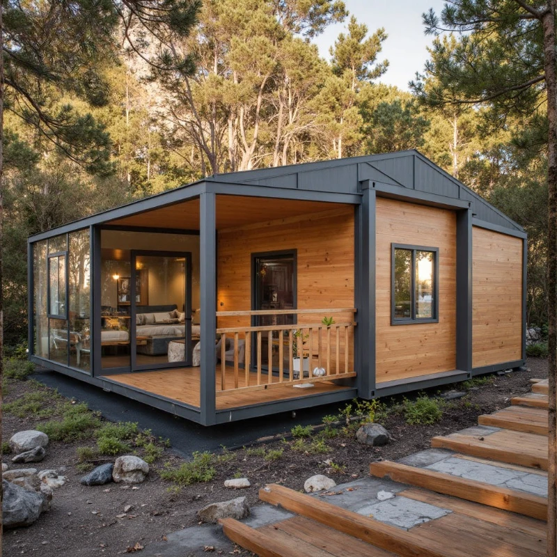 رائجة البيع كابينة الغابات الإقامة المنزلية الفاخرة الجاهزة منزل 40ft منزل حاوية النوم منزل لغرف الحديقة في الهواء الطلق الفندق #1