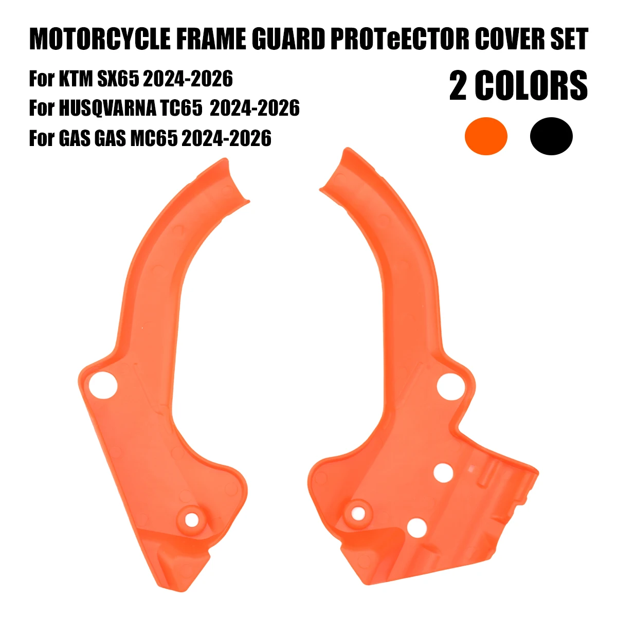 

For KTM SX65 2024-2026 Motorcycle Frame Guard Protector Cover Set For HUSQVARNA TC65 2024-2026 For GAS GAS MC65 2024-2026