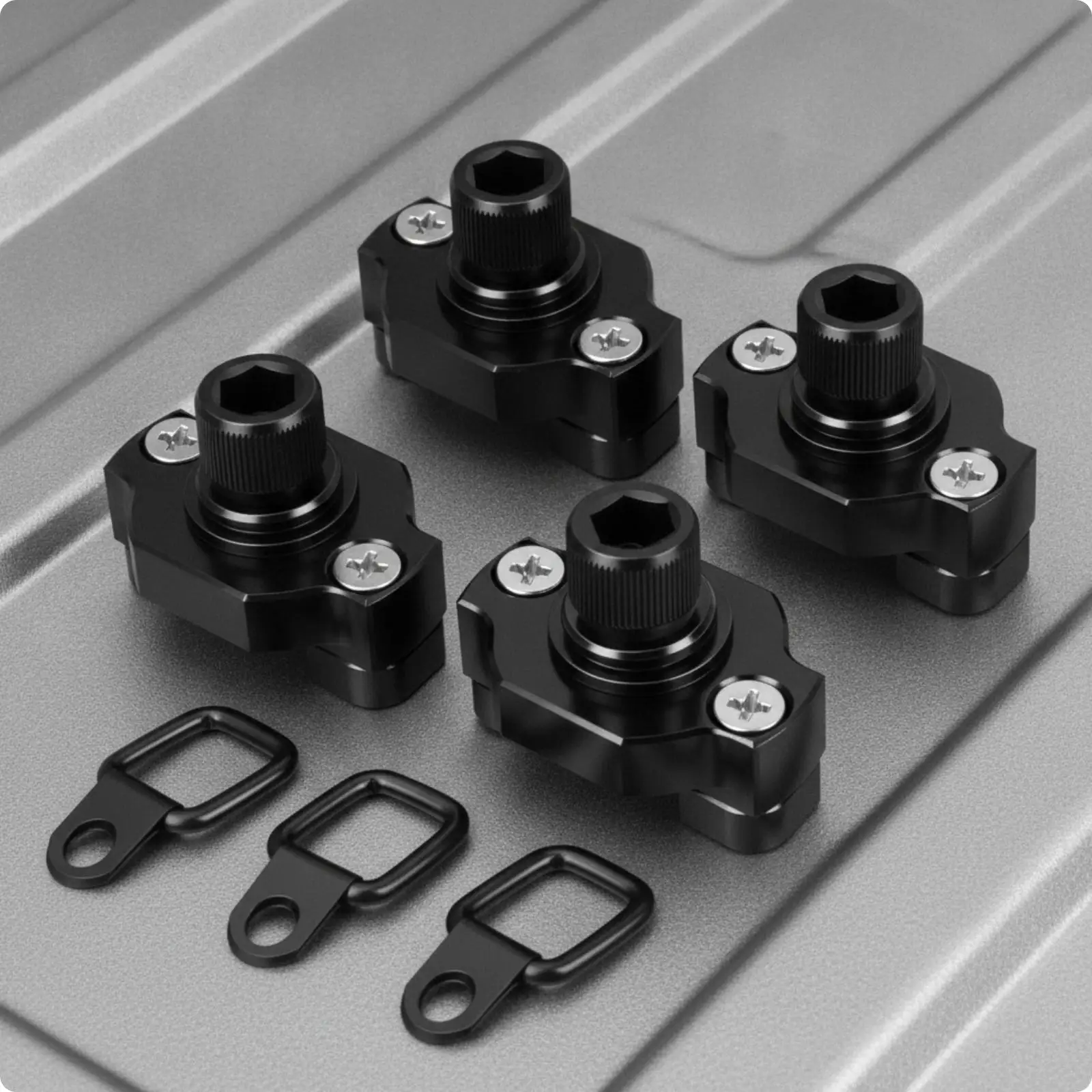 Aluminum D Ring Anchor for UTV ATV Cargo Tie Down Point with Mounting Hardware for ATV Force Z Force Models