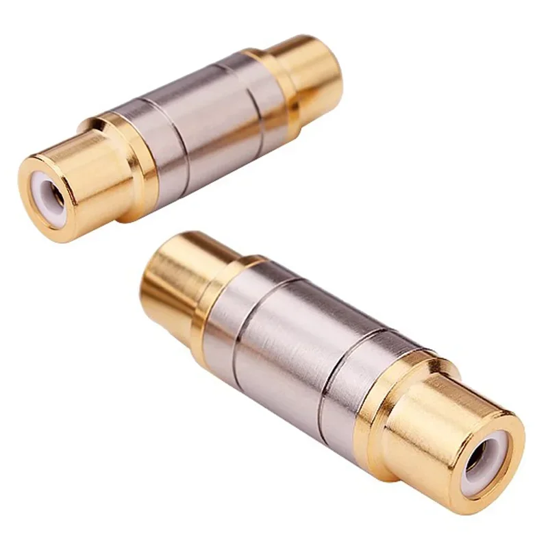 4/8/16PCS High Quality  Dual RCA Connectors RCA Female to Female Jack Socket Straight Adapter Gold Plated Speaker Cable Extender