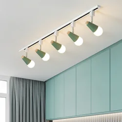 Long Track Light Fixture Led Ceiling Lamp Modern Nordic Iron Lighting Living Room Corridor Bedroom Kitchen Simple Spot Lights