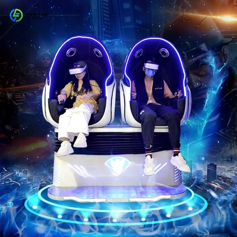 9D Egg VR Simulator 2 Seat Motion VR Cinema Cockpit Virtual Reality Game Machine for Amusement Park School Training Center