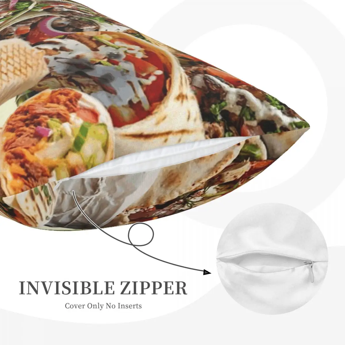Kebab Fresh Ingredients Rectangle Pillowcase Cushion Cover Decor Bedroom Bed Home Comfort Throw Pillow