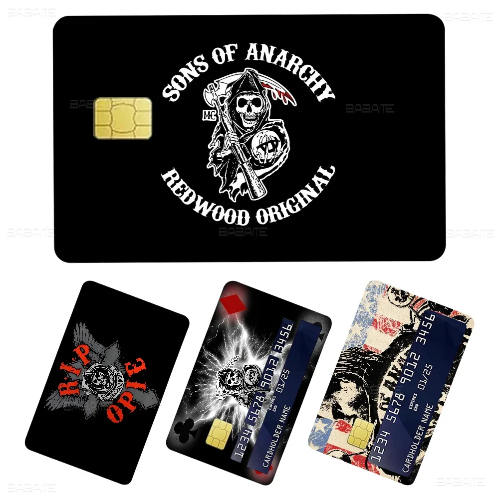 Son Of Anarchy American Crime Tv Anime Cartoon Bear Skin Sticker Film Tape Case for Big Credit Debit Card Front Side