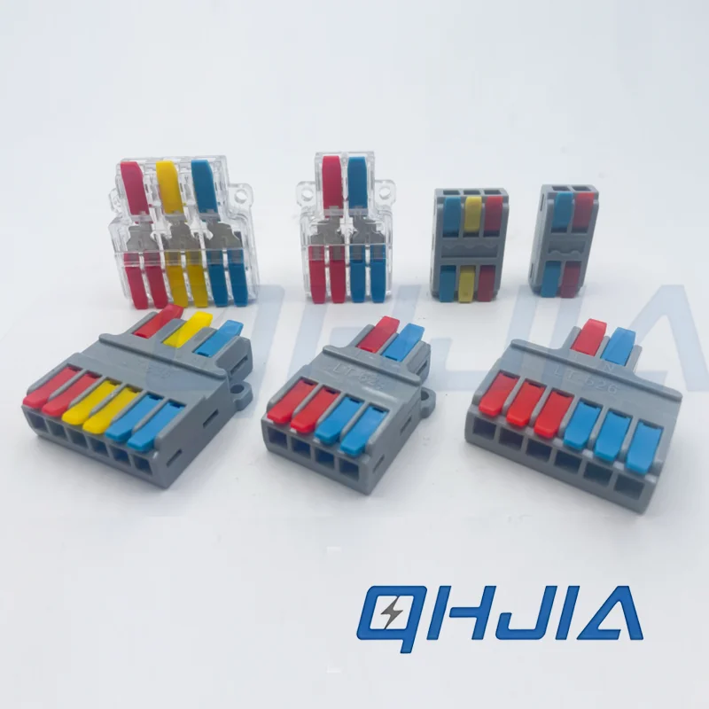 Push-in Quick Wire Connector 2/3 In 4/6 Out Splitter Electrical Wiring Terminal Block, Easy Install Universal Cable Splicer