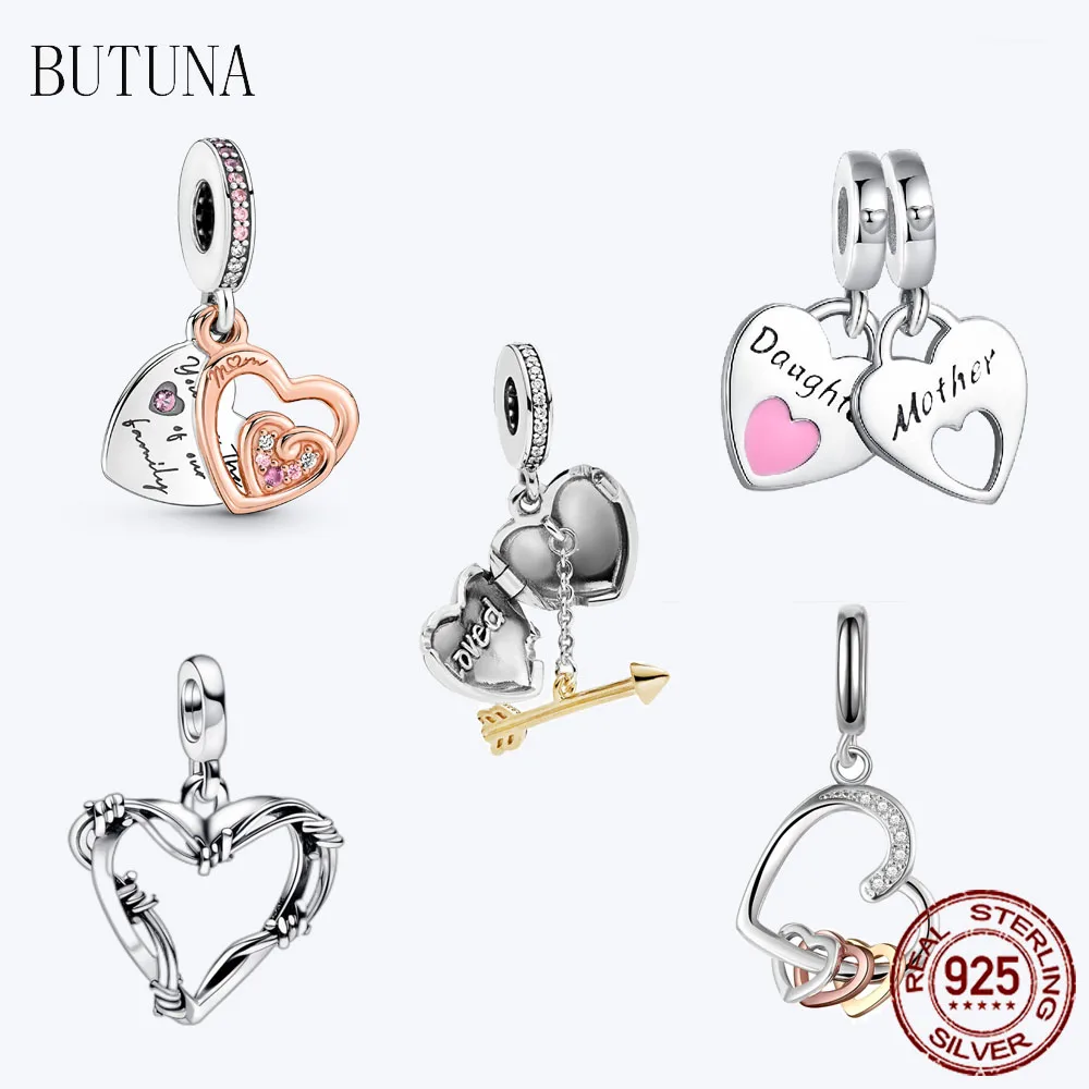 

Authentic 925 Sterling Silver Heart Full of Hearts Charms Beads Fit Original Pandora Bracelet Jewelry DIY Gift Christmas ﻿