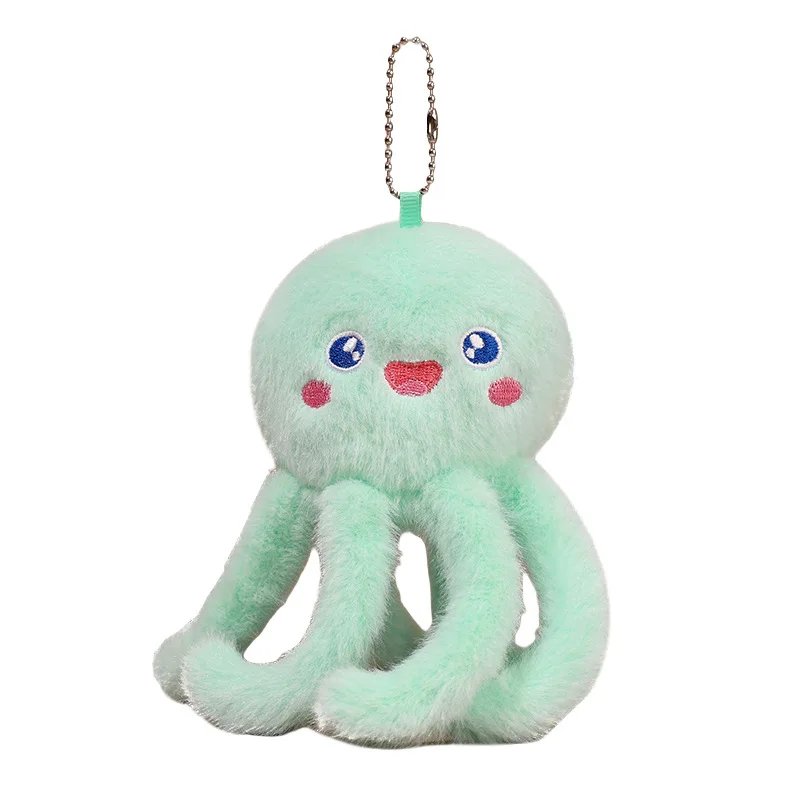 15cm Cute Soft Plush Small Octopus Pendant Keychain Cartoon Simulation Octopus Plush Stuffed Doll Backpack Decor Keychain
