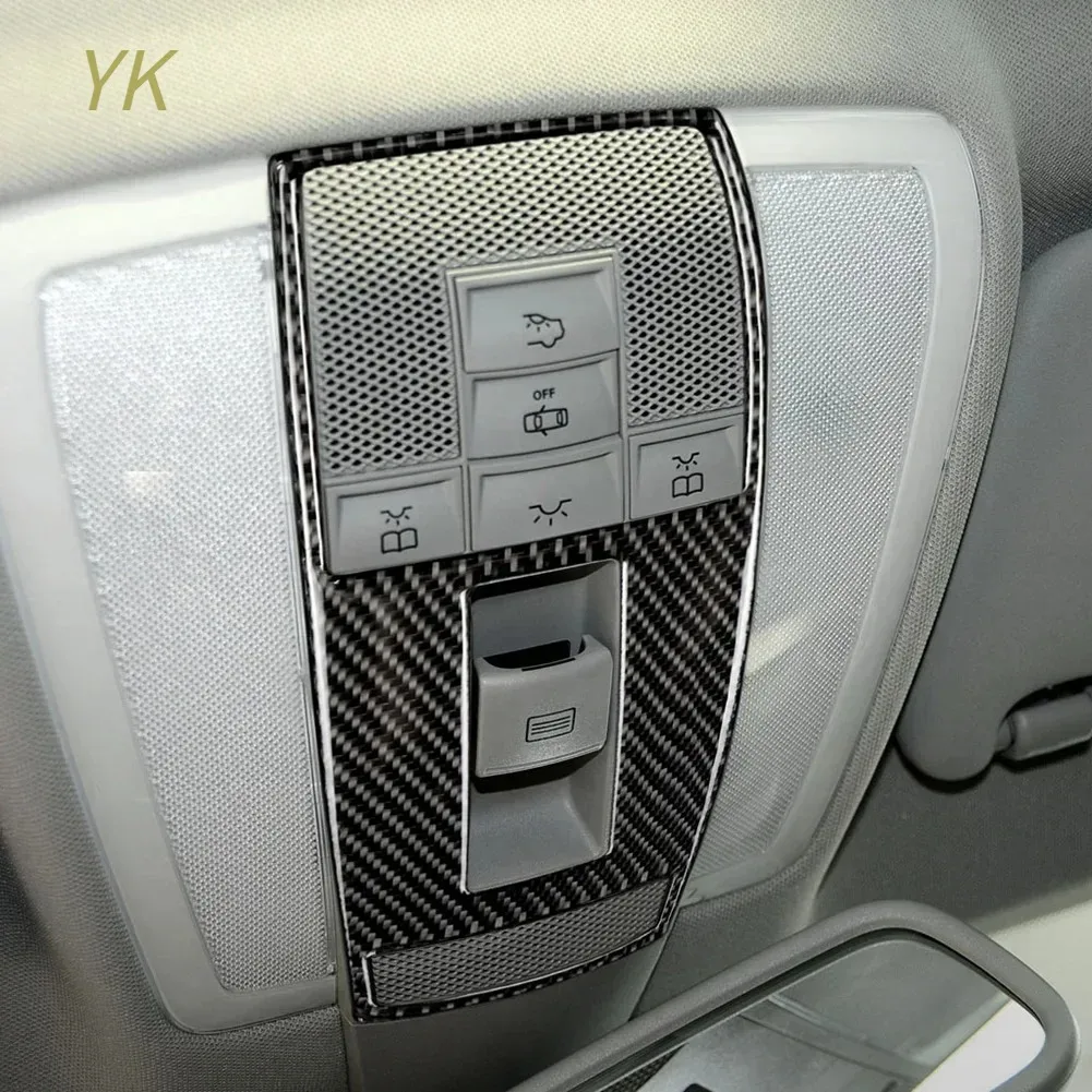 

For Mercedes-Benz C Class W204 W212 2007-2014 Carbon Fiber Car Reading Light Decorative Frame Sticker Auto Interior Accessories