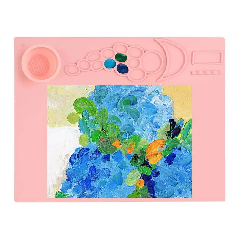 

Silicone Painting Mat For Kids Silicone Painting Mat With Groove Design DIY Craft Supplies Detachable Art Mat For Jewelry