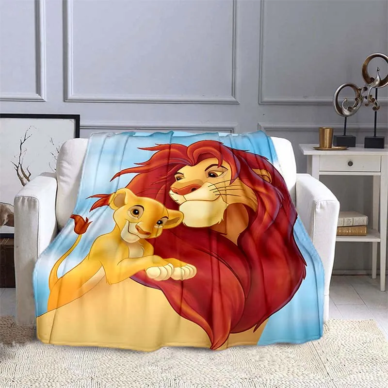 10 Sizes Disney Lion King Pattern Blanket Warm Soft Fluffy Kids and Adult Sofa Bed Throw Blanket Outdoor Travel Camping Sheet