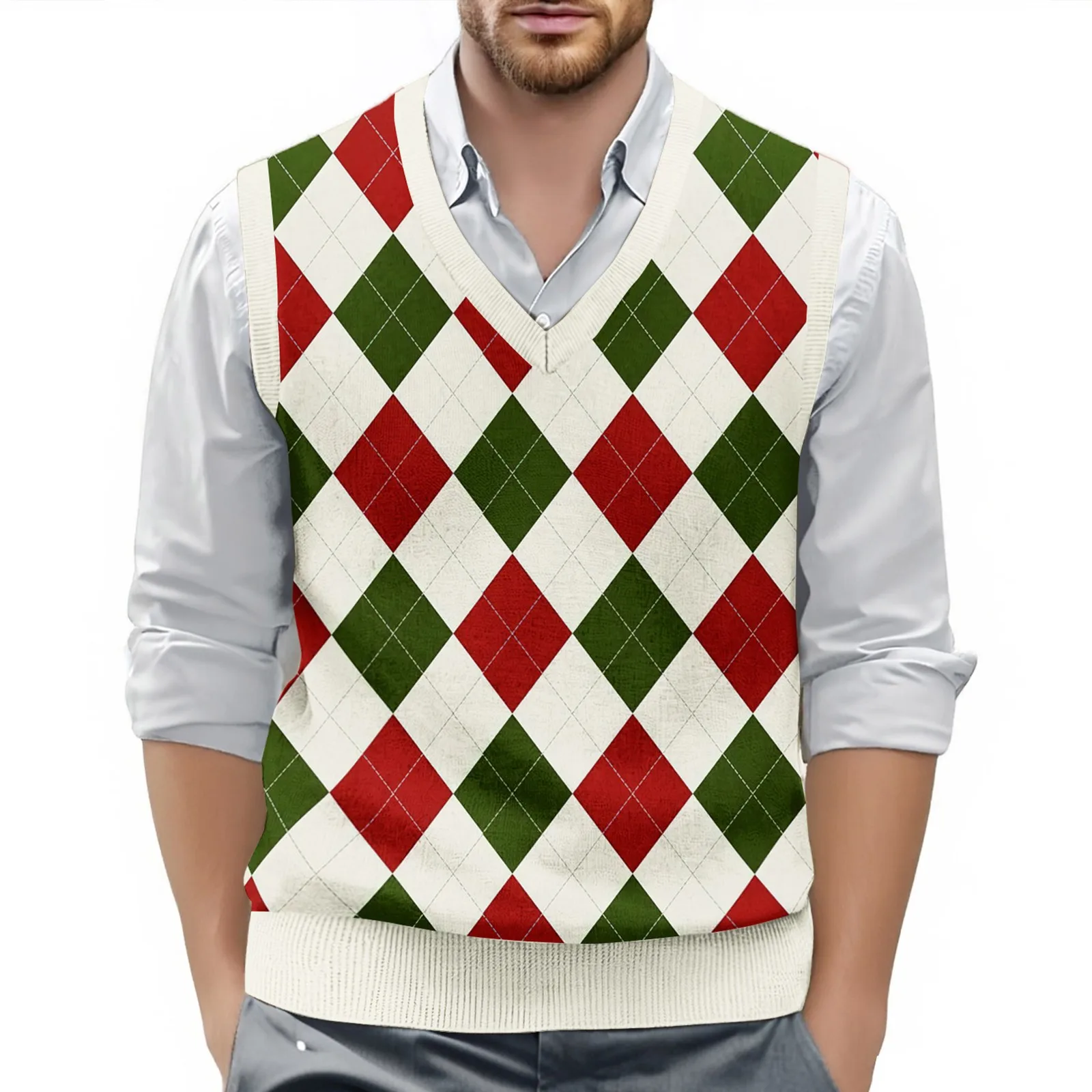 

Мужская одежда Жилет в британском стиле Мужской клетчатый жилет Вязаный пуловер Жилет Мужской свитер без рукавов Вязаный жилет Мужской Chaleco Lan