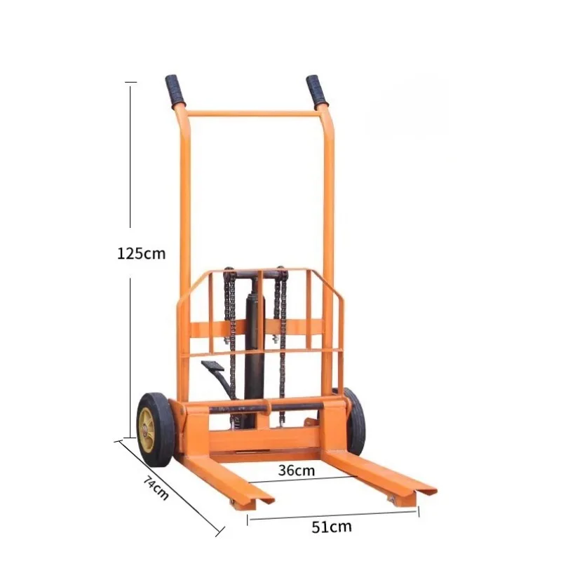 for 200kg Manual Hydraulic Forklift Mini Stacker Lightweight Household Loading Unloading Lifting Truck