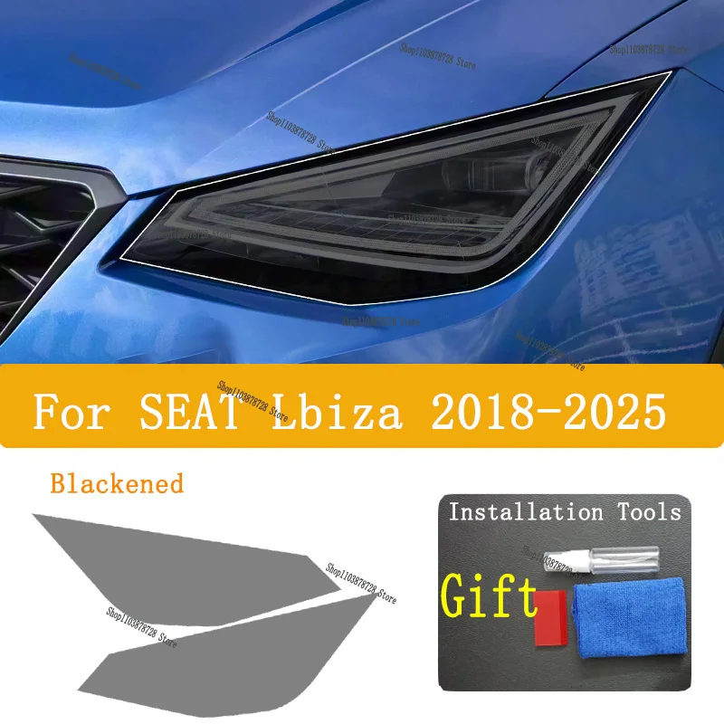 لمقعد Lbiza 2018-2025 بولي يوريثان المصابيح الأمامية الخارجية للسيارة المضادة للخدش طبقة رقيقة واقية المصابيح الأمامية إصلاح ملصق اكسسوارات Refi