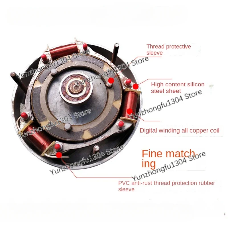 New Miniature Permanent Magnet All Copper Wire 500W 1000W 1500W 2000W 3000W Small Hydroelectric Generator For Household AC 220V