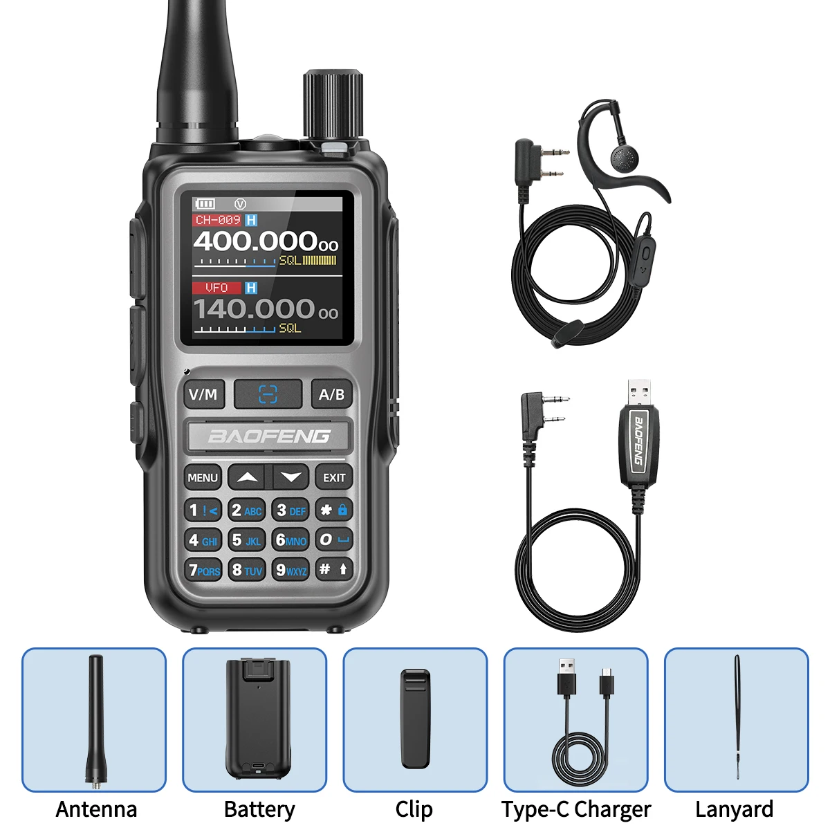 BAOFENG UV-5R ミニトランシーバー フルバンド Bluetooth