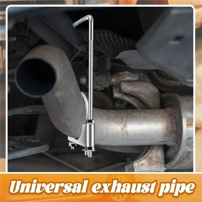 

Car Exhaust Hook 2 Pcs 2.5 Inch Automobile Exhaust Clamp With Hanger Rear Muffler Support