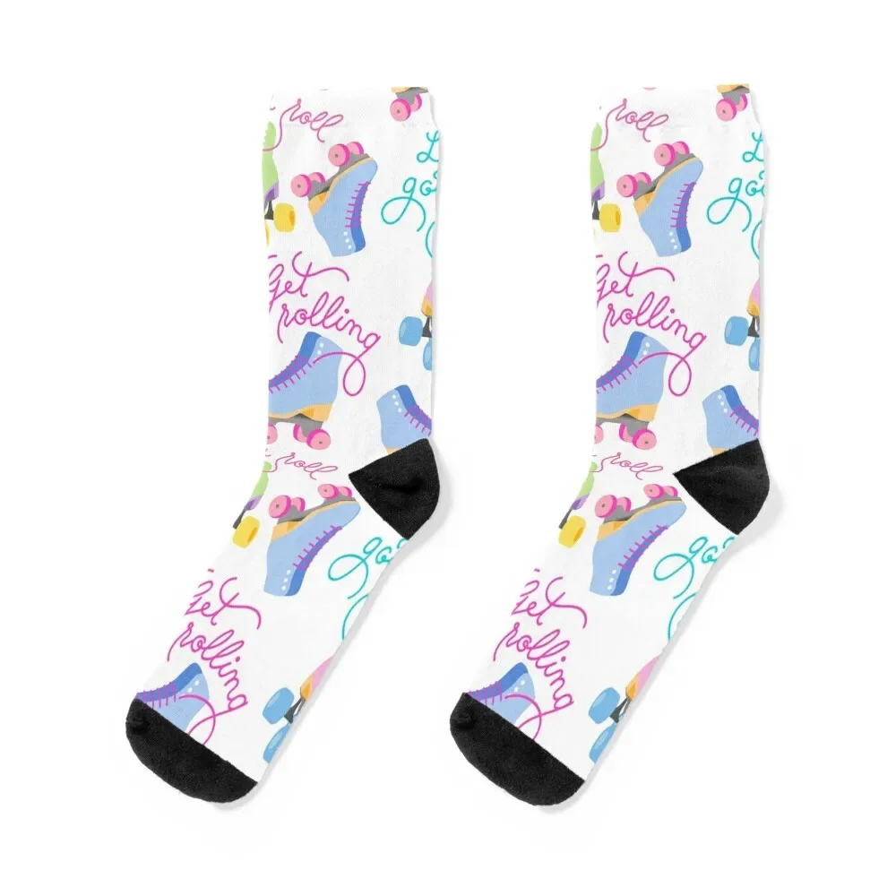 

Roller Skates Pattern (White Background) Socks warm winter hockey cool Men's Socks Luxury Women's