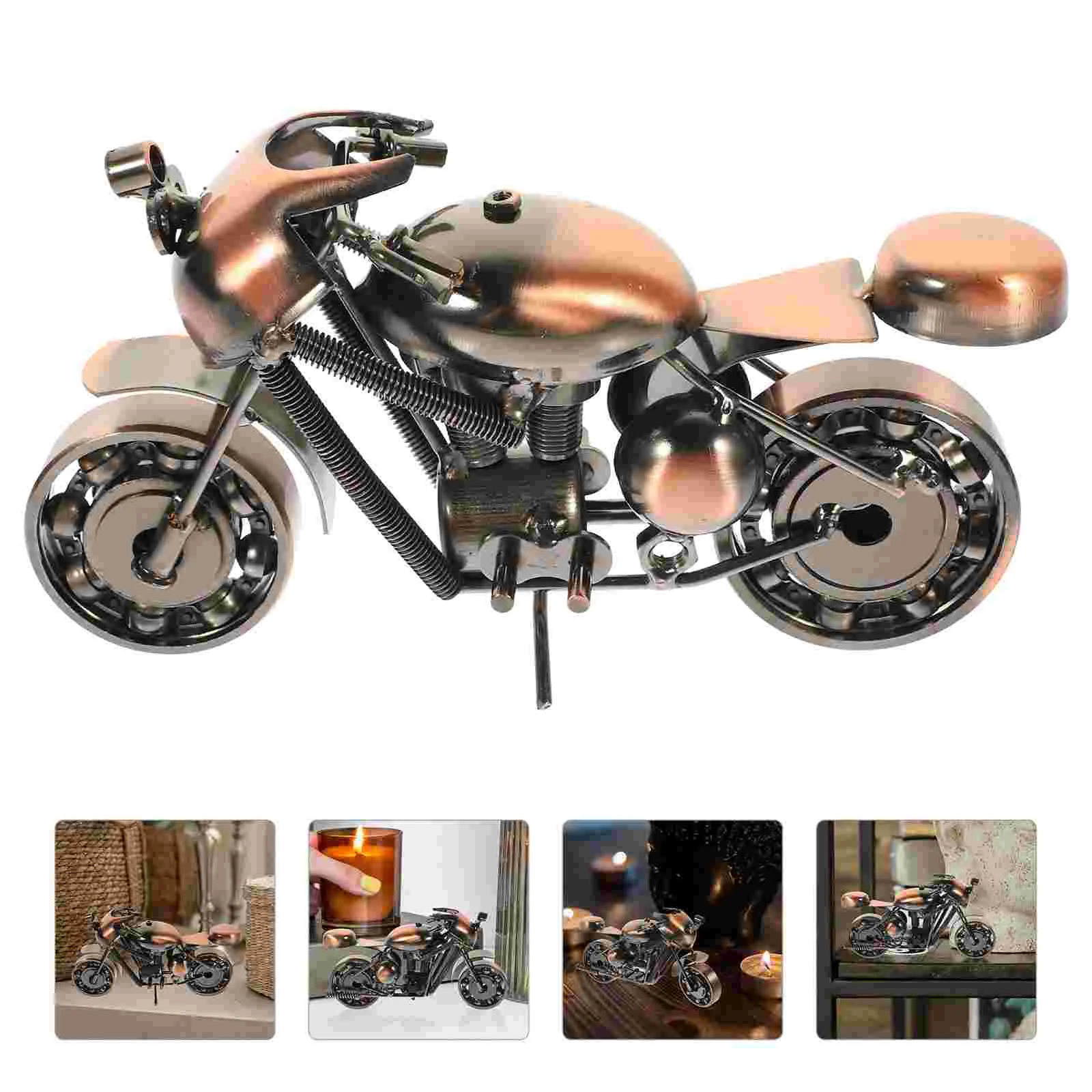 Motorcycle Model Lover Simulation Men Gift Sculpture Children's Toy Iron Motorbike Craft Ornament