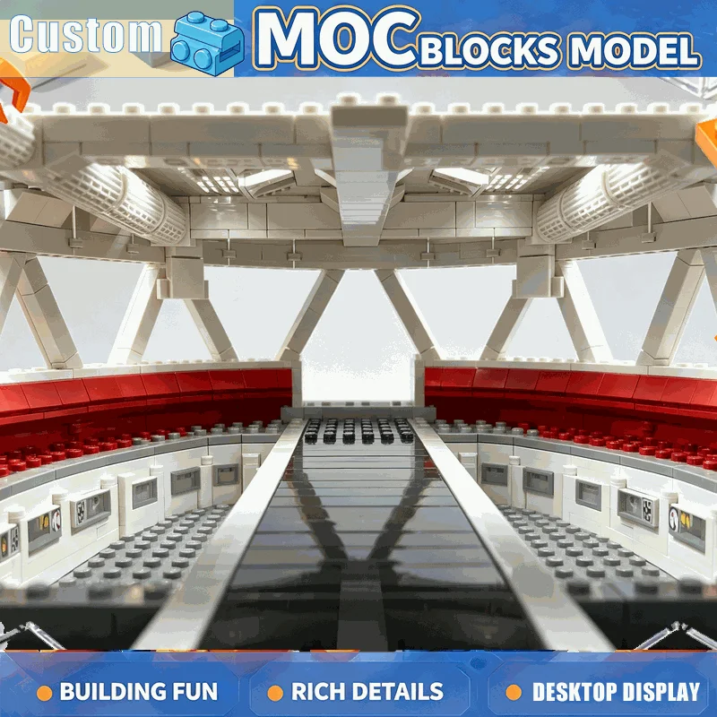 NEW 4144PCS MOC Sci Fi Capital Ship Command Bridge Model Custom Puzzle DIY Creative Building Blocks Assembly Toy Display Gifts