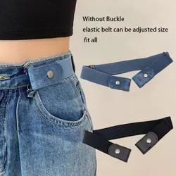 1Pc Versatile Elastic Belt Without Buckle Japanese Decoration Women Ladies Jeans Pants No Buckle Invisible Belt Waistband