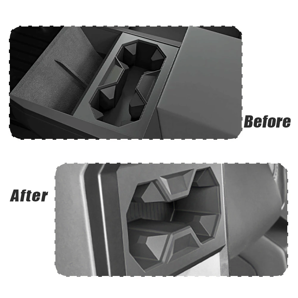 

Автомобильный держатель для напитков Tesla Cybertruck 2024, крепление на чашку, центральная консоль управления, двойной держатель для чашки, аксессуары для салона автомобиля