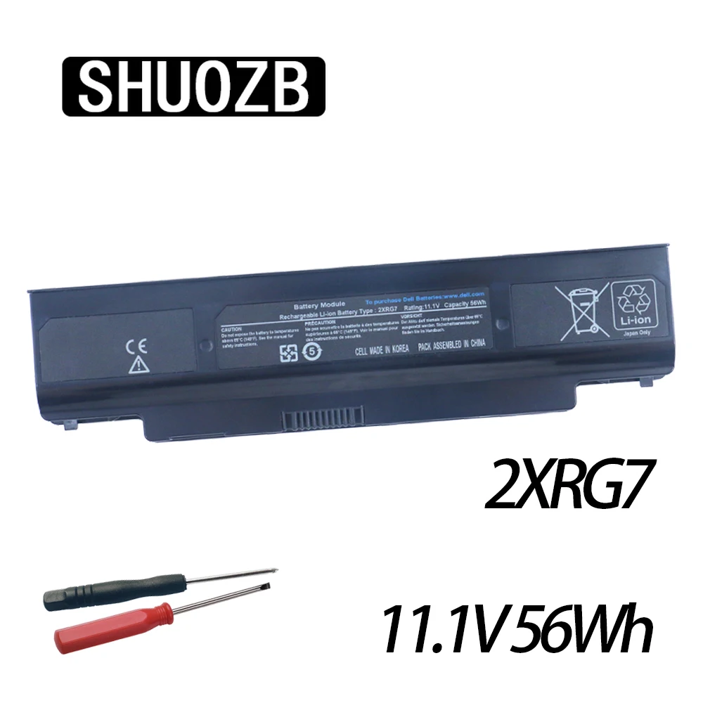 SHUOZB 11.1V 56Wh 2XRG7 Laptop Battery For Dell Inspiron 1120 1121 M101 M101Z M101C M102Z D75H4 P07T001 Free Tools New