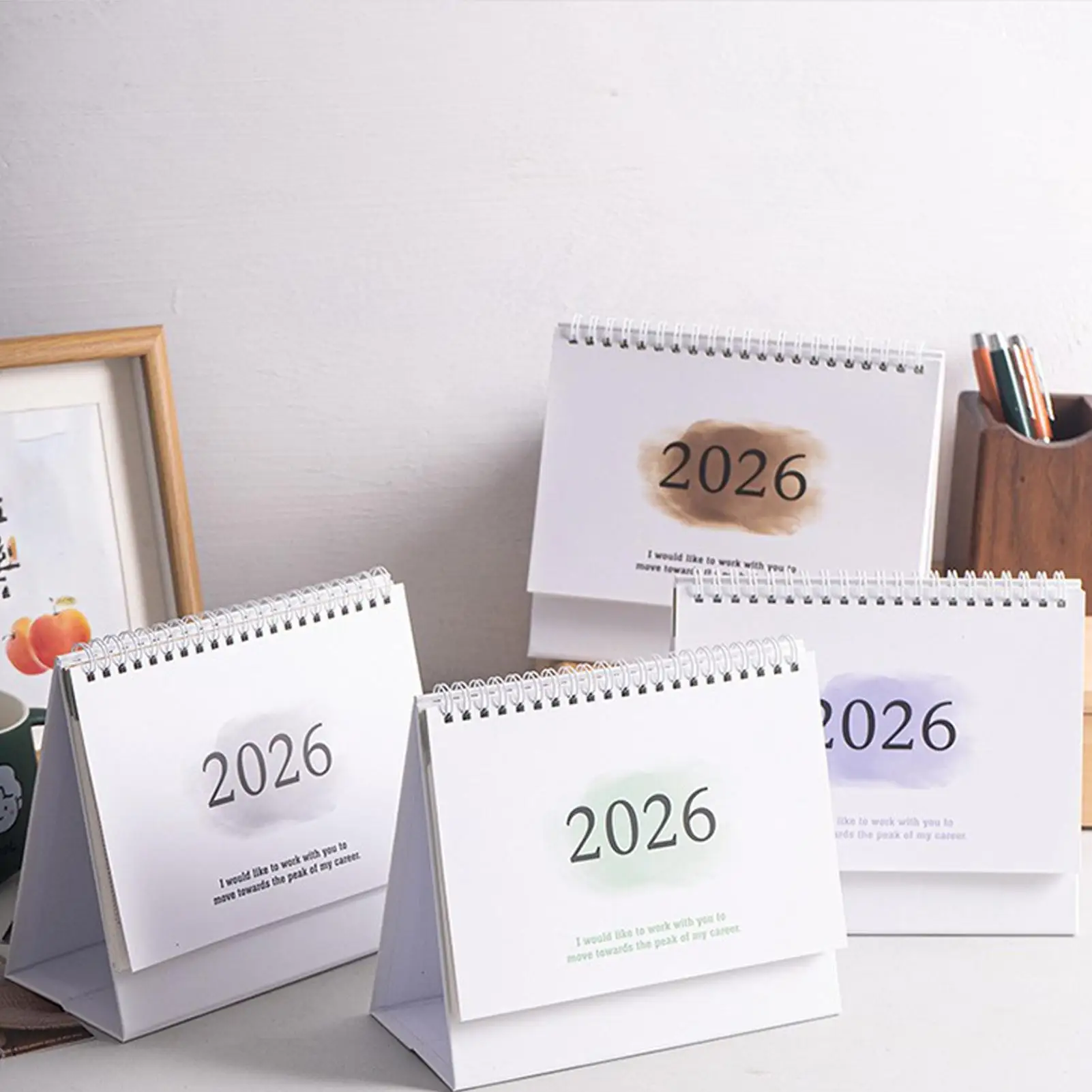 

2026 Desk Calendar Planner, Wire Binding Monthly Planner for Home Apartment Office School, Classroom Dorm Business supplies