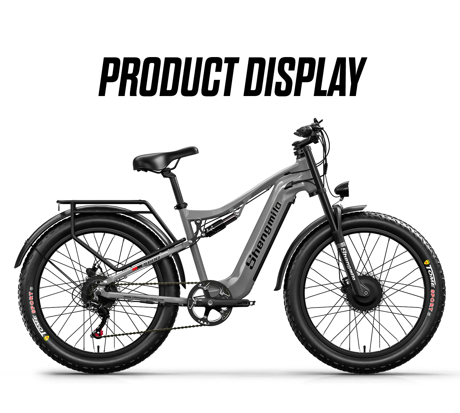 Shengmilo S600 Erwachsenen E-Mountainbike 48V840WH Batterie 26' Fat Tire All-Terrain Elektrofahrrad – Detail 13