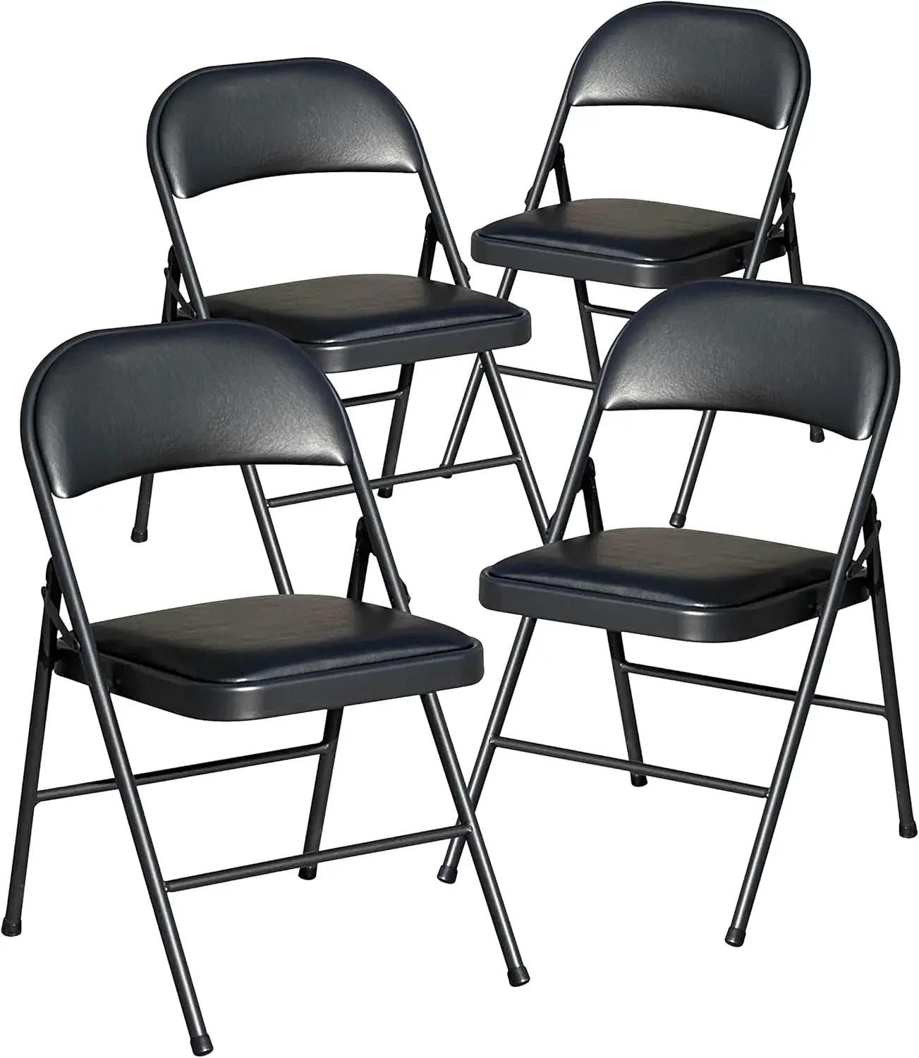 Pipe  Set of 4 Folding  Meeting Chair, Backrest Folding  Dining  Metal Space Saving, Events Simple,