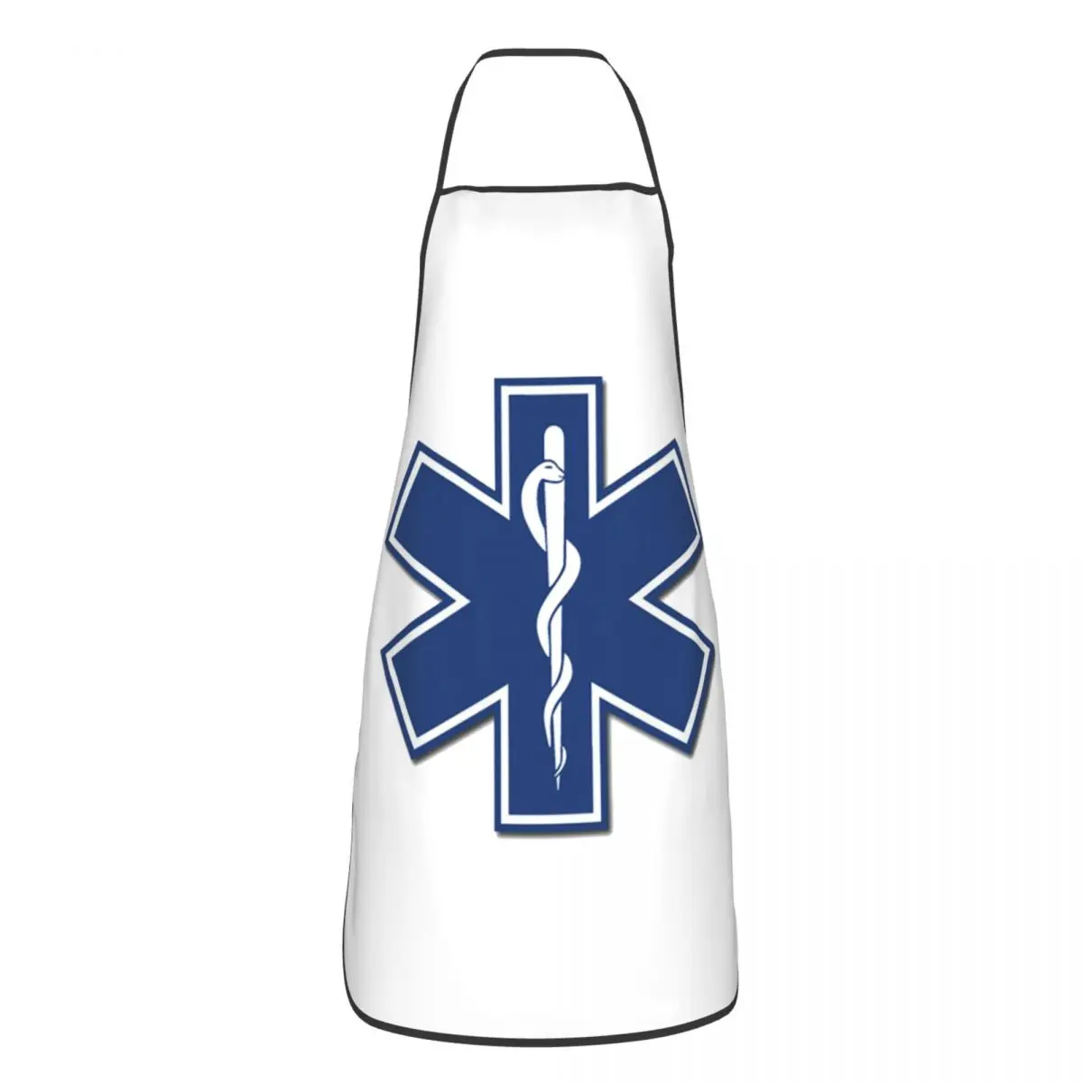 EMT Star Of Life Emergency Medical Aprons Chef Cooking Tablier Sleeveless Bib Kitchen Cleaning Pinafore for Women Men Painting