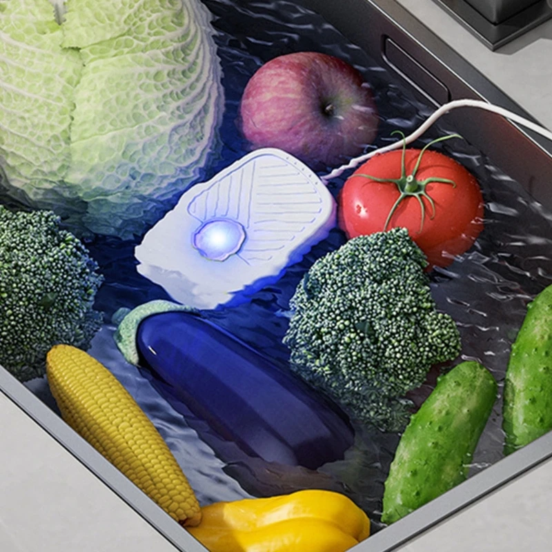 Fruit & Vegetable Washing Machine USB Rechargeable Wireless Purifier Portable Waterproof Ultrasonic Cleaner Device