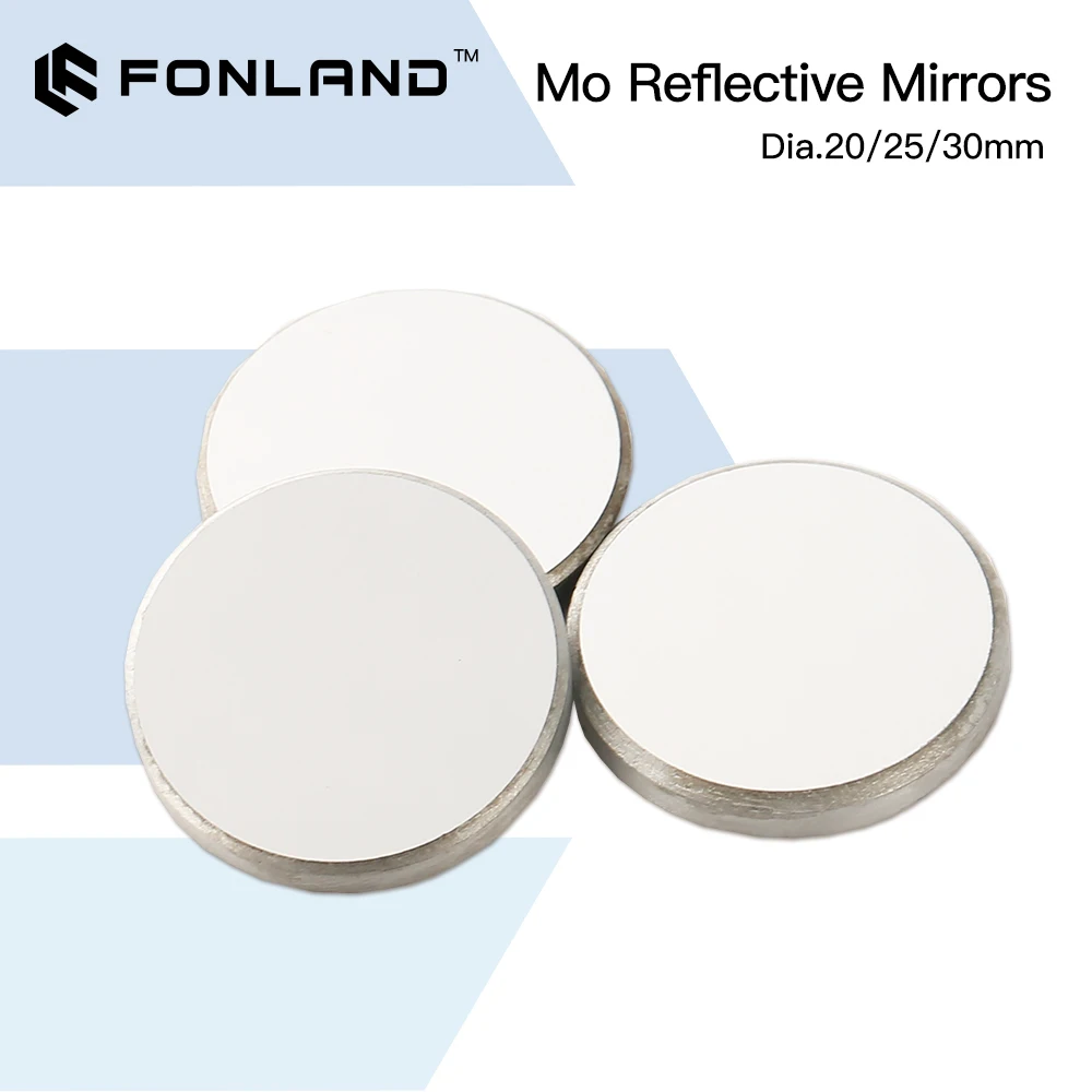 3Pcs Mo Mirror Diameter 15 19.05 20 25 30 38.1mm Thickness 3mm Co2 Refletor Laser Lens for CO2 Laser Cutting Engraving Machine