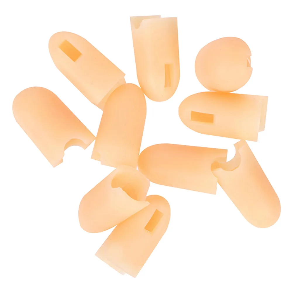 10Pcs Silicone Finger Sleeves Artificial Finger Tips Manicure Supplies for Nail Salons Home Practice Washable Non Deforming