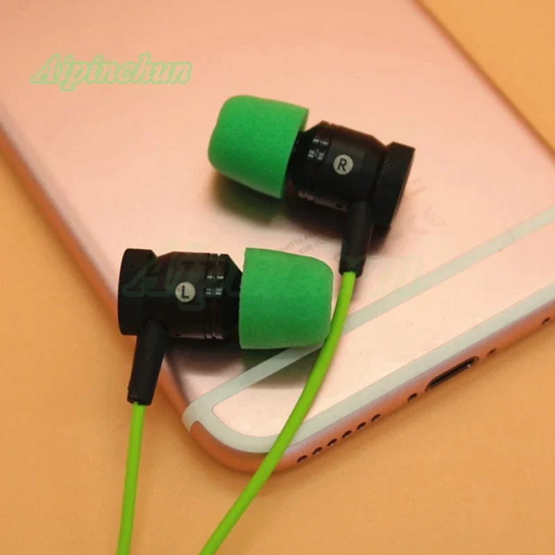 Aipinchun 2Pairs Noise Isolating Earbud Eartips Memory Foam Ear Tips Earplugs Cover T400 4.9mm For In Ear Earphone Headphones