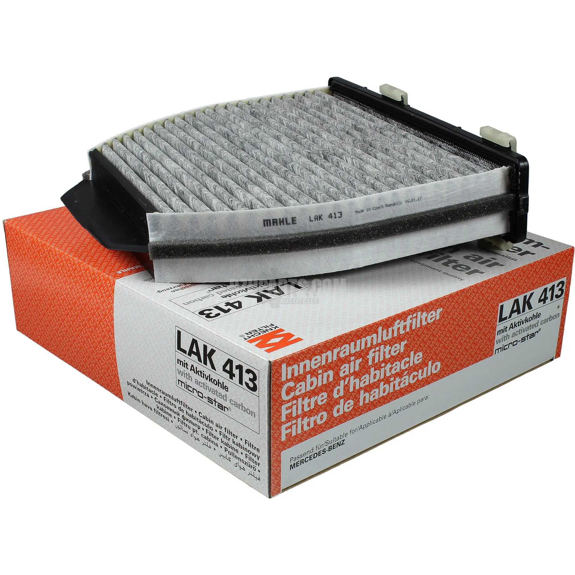 

MAHLE/ air conditioner filter LAK413 For Mercedes Benz/A2128300218/A2128300318/A2048300518/A2128300018/A2048300018