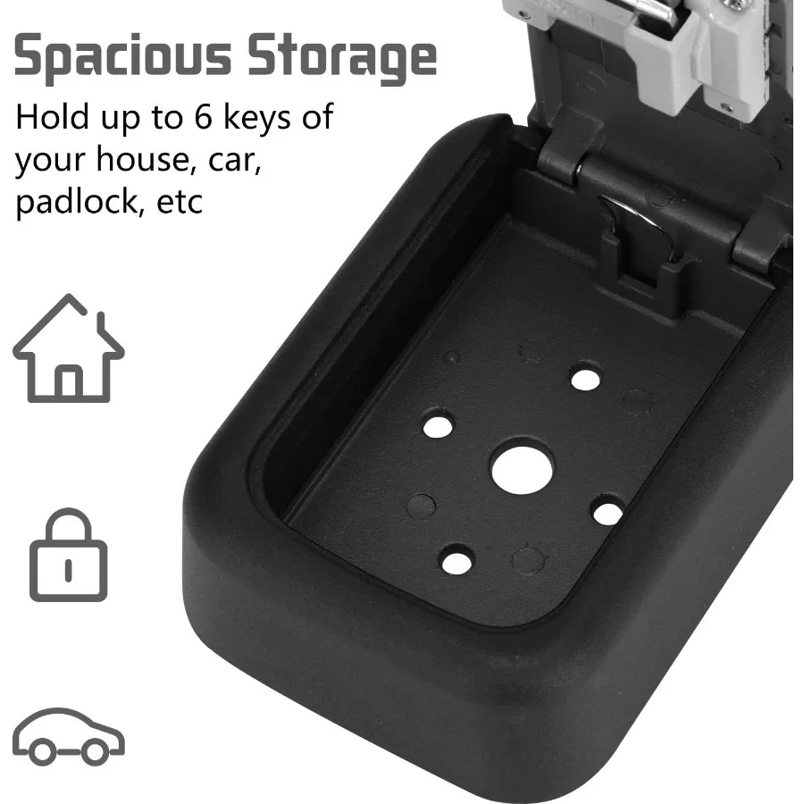 Cassetta di sicurezza a combinazione impermeabile per montaggio a parete esterno, stoccaggio di chiavi domestiche, contenitore di sicurezza in metallo durevole per accesso alle chiavi