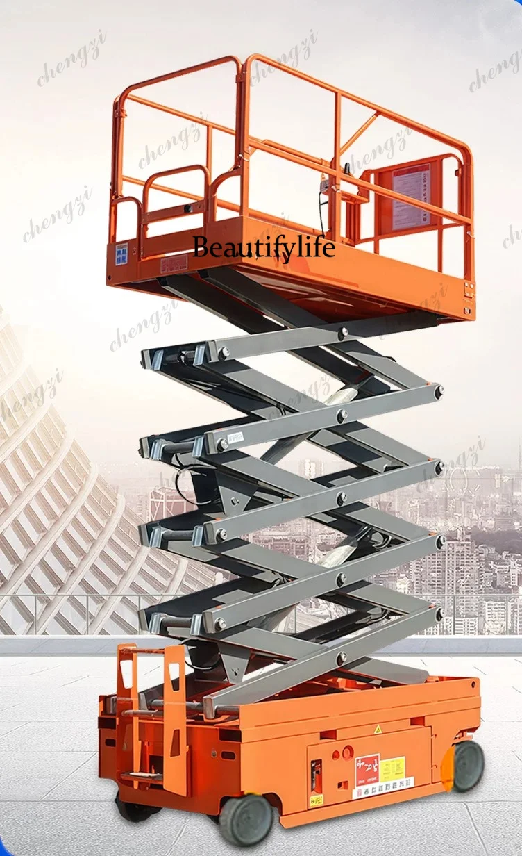 Electric lifting platform Outdoor aerial work Small self-propelled climbing car Mobile hydraulic lifting car
