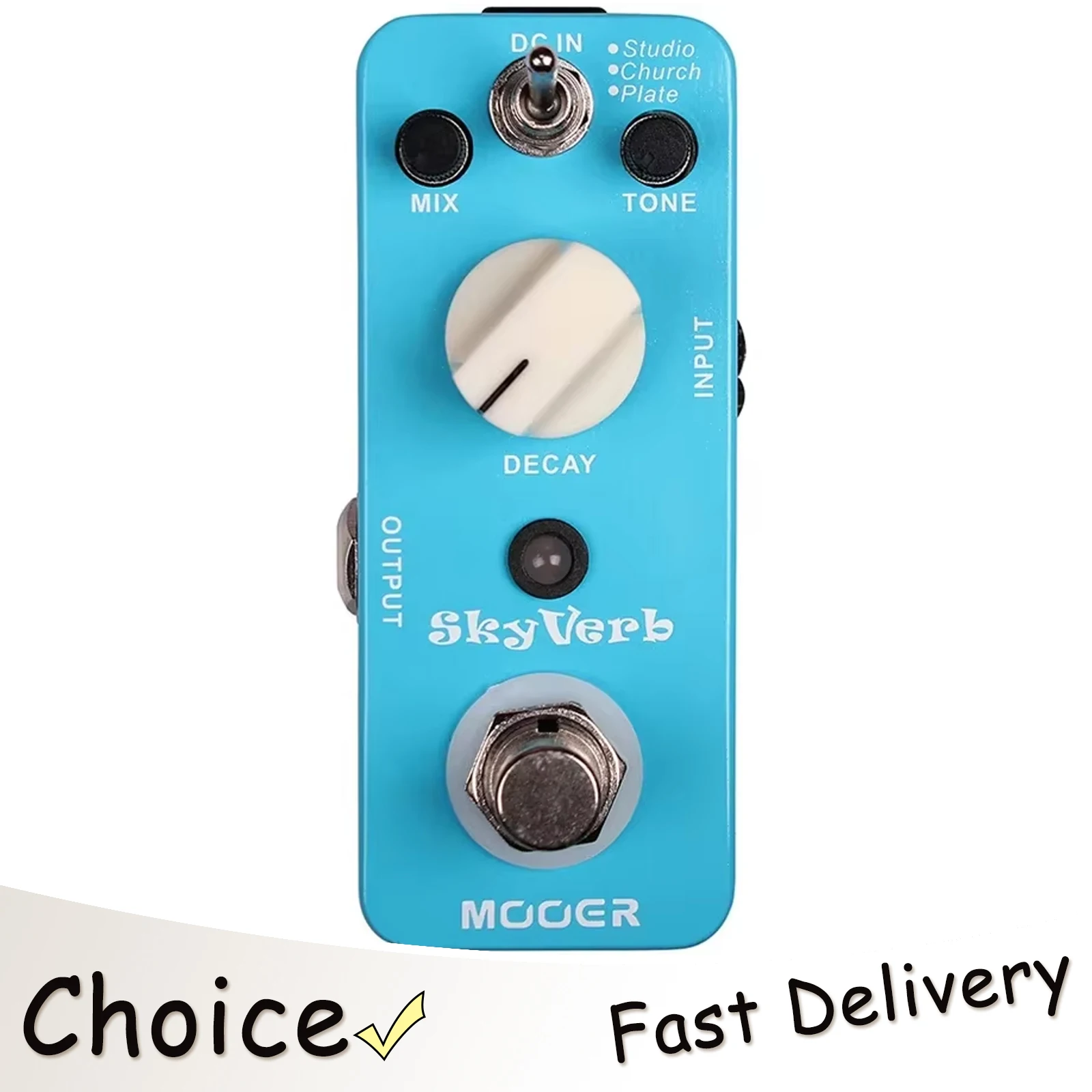 

MOOER SkyVerb Guitar Effect Pedal Digital Reverb 3 Reverb Modes Studio Church Plate Effector True Bypass Pedal Guitar Accessory