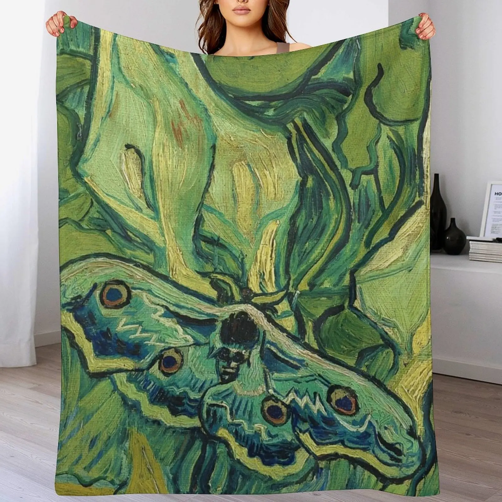 

Vincent Van Gogh Emperor Moth Throw Blanket Thins Comforter Summer Blankets