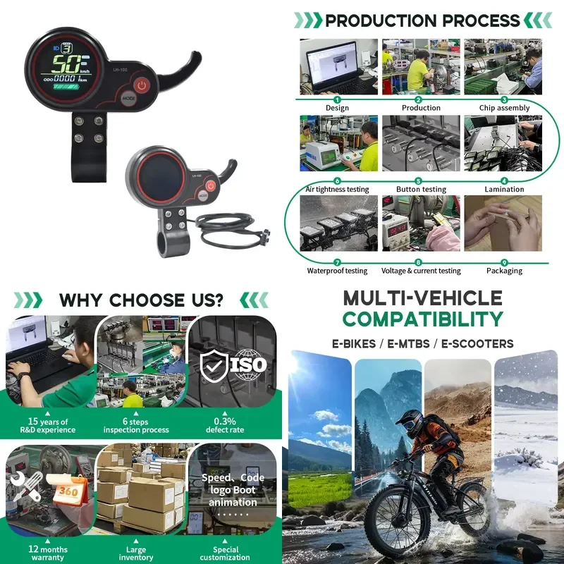 Cycling Computer Electric Road Bike Computer with Color LCD Display Digital Speedometer and Odometer Cycling Gadgets
