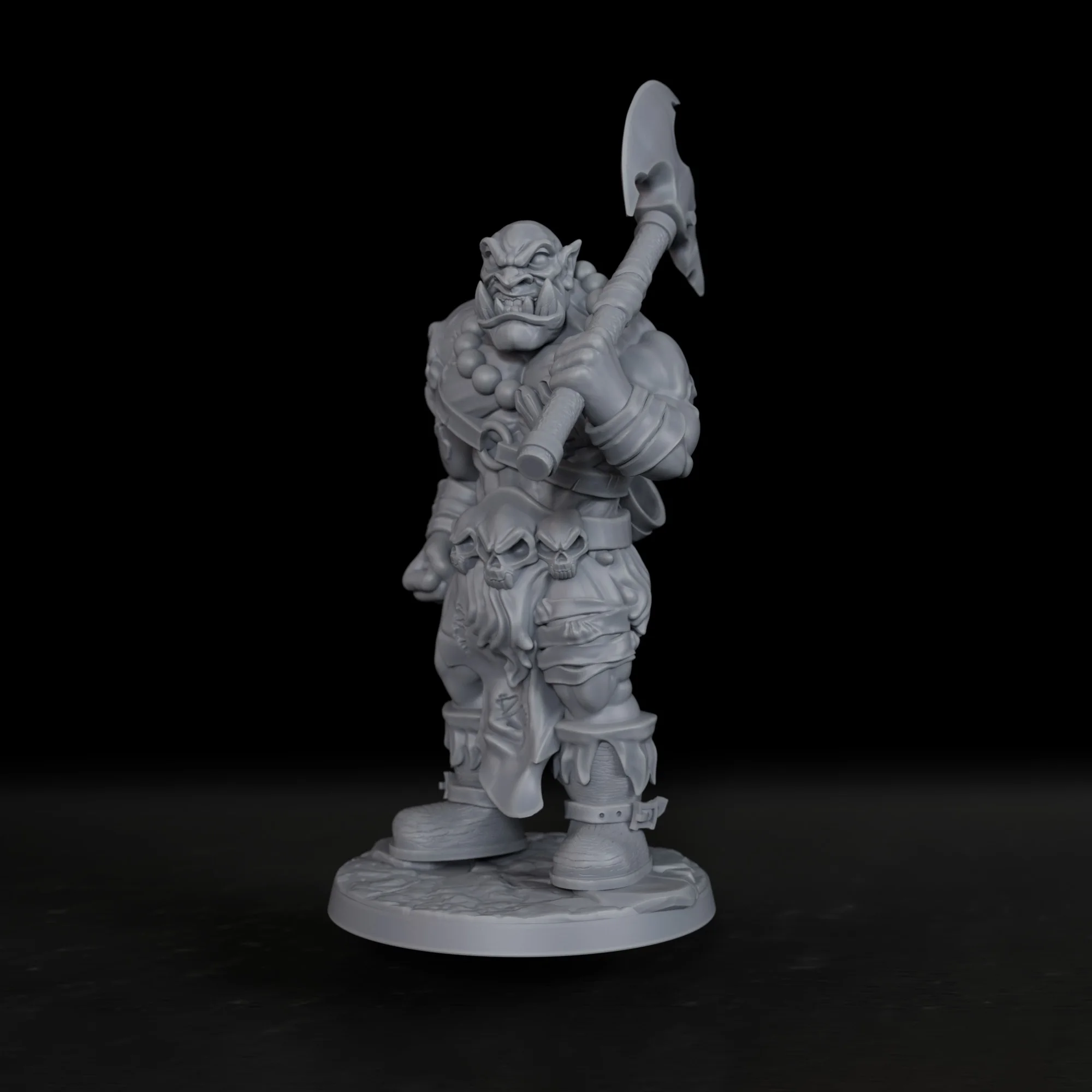 25mm TTRPG Orc Warrior Miniature - Collectible Gift for Board Game Players, Fits Various Classic Board Games view 3