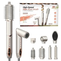 7 in 1 Folding Hair Dryer 110000rpm High Speed Negative Ion High Speed Hair Dryer Styling Hot Air Comb Curl Universal Set